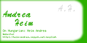 andrea heim business card